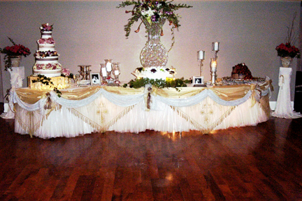Cake Table with Ice Sculpture